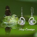 TOUPOP Sterling Silver Crystal Opal Cute Animal Dangle Earrings Gifts-0-2