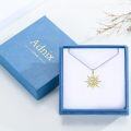 wholesale 925 Sterling Silver Sun and Moon Face Pendant Necklaces for Couples BFF Women & Men-0-6