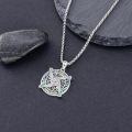wholesale 925 Sterling Silver Celtic Knot Pendant with Abalone Shell Inlay and Rune Design Necklace for Women & Men Irish Jewelry -0-2
