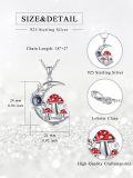 wholesale 925 Sterling Silver 925 Mushroom Moon Necklace: Romantic Gift for Women-0-4