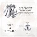 wholesale 925 Sterling Silver Boxing Gloves Pendant Necklaces for Men Women Sports -0-3