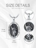 wholesale 925 Sterling Silver St John Pendant Necklace Religious s for Men & Women-0-1