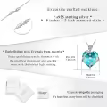 TOUPOP Sterling Silver Crystal Heart Flower Pendant Necklace-0-4