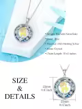 TOUPOP Sterling Silver Gold Plated Blue Crystal Deer Pendant Necklace-0-1