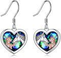 wholesale 925 Sterling Silver Heart-Shaped Mermaid & Unicorn Drop Dangle Earrings - Unique Animal s for Women-0-0
