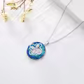 TOUPOP Sterling Silver Blue Crystal Celtic Knot Necklace Christmas Birthday Gifts For Women-0-4