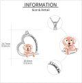 wholesale 925 Sterling Silver I Love You Forever Dog Pendant Necklaces Gift for Women-0-2