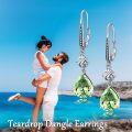 wholesale Sterling Silver Vintage Filigree Cubic Zirconia Teardrop Dangle Earrings-0-3