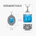 wholesale 925 Sterling Silver Floral Oval Keepsake Jewelry for Ashes - Cremation Memorial Locket Necklace Set-0-2