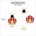 wholesale 14k Gold Cute Ladybug Red Enamel Moissanite Stud Earrings-0-3