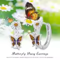 wholesale 925 Sterling Silver Dragonfly Butterfly Hummingbird Hoop Earrings-0-5
