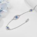 wholesale 925 Sterling Silver Evil Eye Bracelet for Women Summer Jewelry Holiday Gifts-0-3
