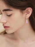 wholesale 925 Sterling Silver Garnet Teardrop Earrings-0-3