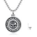 wholesale 925 Sterling Silver Round Pendant with Skull and Gear Design-0-0