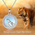 wholesale 925 Sterling Silver Tiger Moonstone Celtic Knot Pendant Necklace for Women-0-5