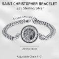 wholesale 925 Sterling Silver St. Christopher Protection Charm Bracelet for Women & Men-0-2