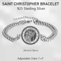 wholesale 925 Sterling Silver St. Christopher Protection Charm Bracelet Wholesale for Women & Men-0-2