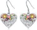 wholesale 925 Sterling Silver Heart-Shaped Cactus & Sun Drop Earrings - Hypoallergenic Gift for Her-0-0