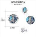 wholesale 925 Sterling Silver Hammer of Thor Cufflinks with Abalone Shell and Onyx Stone - Viking Jewelry for Men-0-5