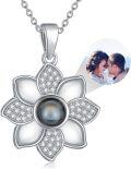 wholesale 925 Sterling Silver Flower Shape Pearl Pendant Necklaces - Romantic Gift for Her-0-0