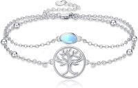 wholesale 925 Sterling Silver Knight Templar Shield Pendant Necklace with 20+2 inch Chain-Tree of Life-B