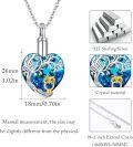 wholesale 925 Sterling Silver Blue Crystal Owl Heart Tree of Life Cremation Jewelry with Funnel-0-4