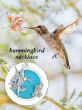wholesale 925 Sterling Silver Hummingbird Turquoise Stone Flower Pendant Necklace for Women Girls-0-5