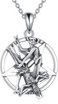 wholesale 925 Sterling Silver Nordic Goddess Pentacle Necklace with Valkyrie and Odin Design-0-0