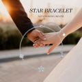 wholesale 925 Sterling Silver Sun Moon Star Bracelet With Clear Crystal Accents-0-4