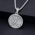 wholesale 925 Sterling Silver Golf Pendant Necklace Sport s for Him-0-2