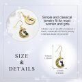 wholesale 925 Sterling Silver Moon Cat Dangle Earring Gothic Halloween s for Women Girls-0-3