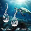wholesale 925 Sterling Silver Turtle Palm Tree Starfish Dangle Earrings Ocean Beach Jewelry-0-5