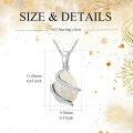 wholesale 925 Sterling Silver & Created Opal Pendant Necklace with 2Ct Pear Opal & D Color Lab Diamonds, 18-22 Inch Chain-0-4