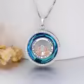 TOUPOP Sterling Silver Crystal Sisters Necklace, Forever My Friend Gift-0-3
