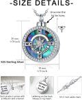 wholesale TOUPOP Compass Urn Cremation Jewelry For Ashes For Women 925 Sterling Silver Always In My Heart Necklace For Ashes Keepsake Memorial Pendant I'd Be Lost Without You Compass Ash Necklace For Human Ashes With Funnel Filler -0-1
