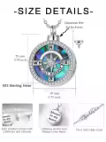 TOUPOP 925 Sterling Silver Always In My Heart Memorial Compass Ash Necklace With Filler-0-1