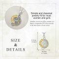wholesale 925 Sterling Silver CZ Sunflower Treble Clef Musical Notes Pendant Necklace-0-4