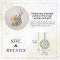wholesale 925 Sterling Silver CZ Sunflower Treble Clef Musical Notes Pendant Necklace-0-4