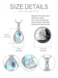 TOUPOP Sterling Silver Moonstone Urn Necklace For Ashes Keepsake Memorial Jewelry-0-4