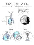 TOUPOP Sterling Silver Moonstone Urn Necklace For Ashes Keepsake Memorial Jewelry-0-4