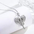 wholesale 925 Sterling Silver Celtic Knotwork Elephant Head Pendant Necklace for Women Luck Charm s-0-3