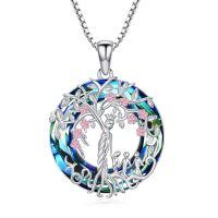wholesale 925 Sterling Silver Tree Of Life Pendant Necklace-3-Three