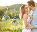 wholesale 925 Sterling Silver Celtic Knot Moonstone Leverback Drop Earrings-0-17