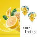 wholesale 925 Sterling Silver Yellow Citrine Green Cz Flower Stud Earrings-0-3