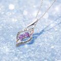wholesale 925 Sterling Silver Twisted Pendant With Purple Stones-0-26