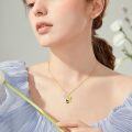 wholesale Gold Plated Sterling Silver & Citrine Bee Pendant Necklace - 925 Silver, 4.5mm Gem, 18+2 Chain, Lobster Clasp, Hypoallergenic Gift for Women-0-3