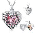 wholesale 925 Sterling Silver & Stone Butterfly Urn Necklace for Ashes - 2 in 1 Cremation Jewelry with Photo Locket, Memorial Keepsake for Loved Ones/Pets-0-0