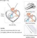 wholesale 925 Sterling Silver Rose and Star Moonstone Heart Pendant Necklace-0-5