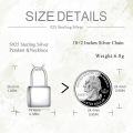 wholesale 925 Sterling Silver Square Lock Cremation Keepsake Pendant Necklace with Funnel and Fill Tool Gift Set for Women/Men/Grandma-0-4