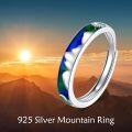 wholesale 925 Sterling Silver Mountain & Sun/Moon Opal Adjustable Nature Themed Ring - Unique Gifts for Him/Her-0-1